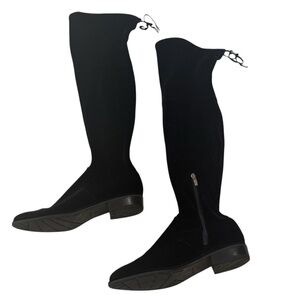 Marc Fisher Knee High Velvet Black Boots